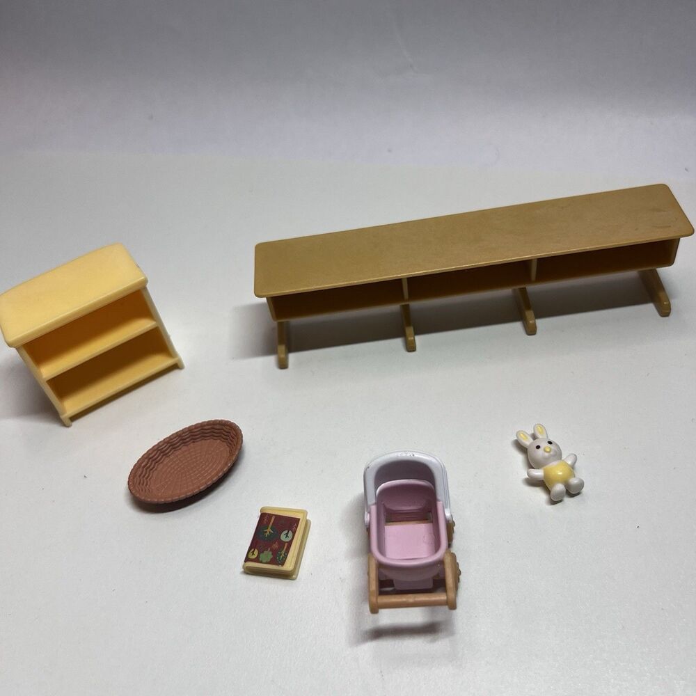 Vintage Miniature Nursery School Furniture Lot Fits Sylvanian Calico Critters